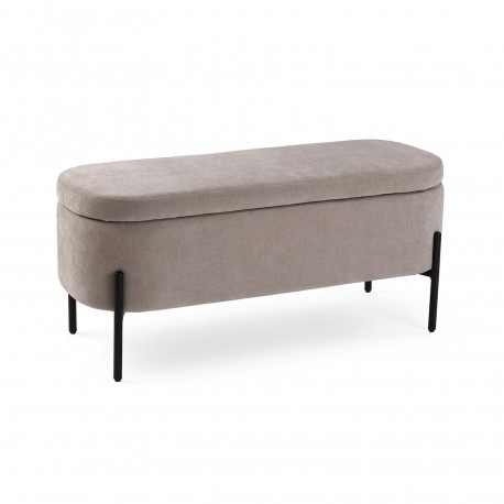 BANC DE LIT TAPISSÉ BEIGE