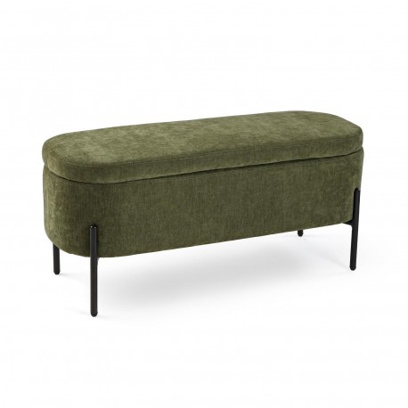 BANC DE LIT TAPISSÉ VERT
