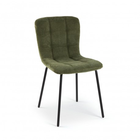 CHAISE TAPISSÉE VERT
