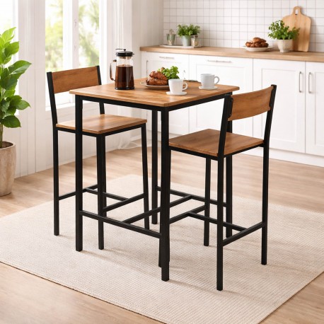 SET TABLE ET 2 CHAISES