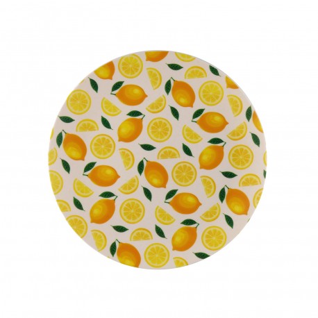 ASSIETTE RONDE CITRONS 25CM