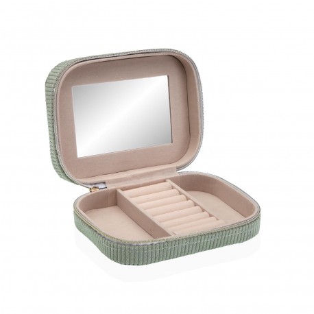 BOÎTE À BIJOUX VELOURS VERT MENTHE