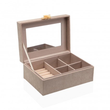BOÎTE À BIJOUX VELOURS BEIGE