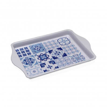 PLATEAU MÉTAL "AZURITA" AVEC POIGNÉES