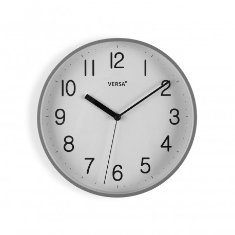 HORLOGE MURALE GRISE 25 CM