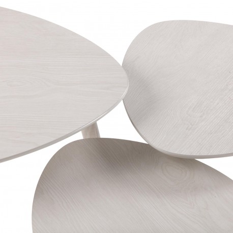 SET DE 3 TABLES D'APPOINT BLANC