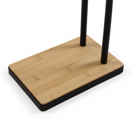 PORTE-SERVIETTE DOUBLE BAMBOU NOIR