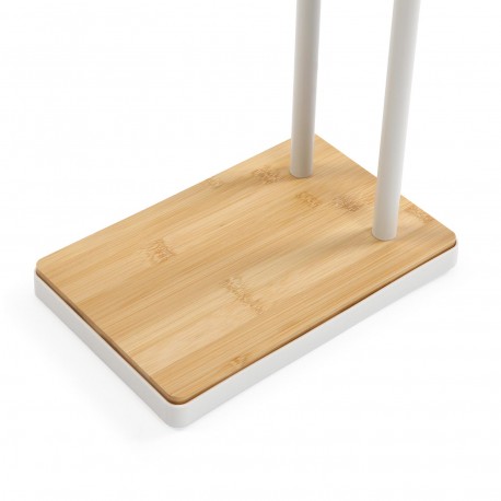 PORTE-SERVIETTE DOUBLE BAMBOU BLANC