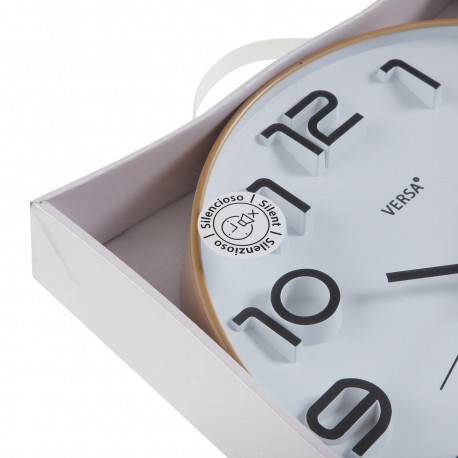 HORLOGE MURALE BLANCHE 30 CM