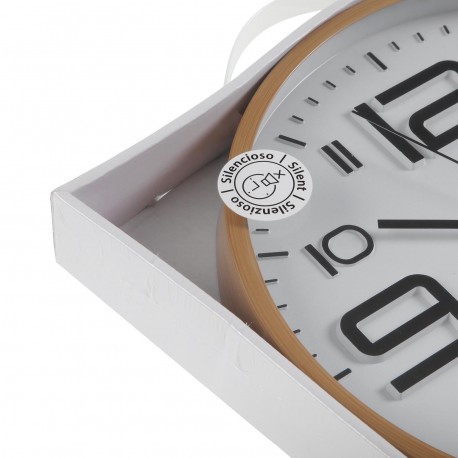 HORLOGE MURALE BLANCHE 30 CM