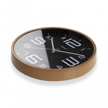 HORLOGE MURALE NOIRE 30 CM