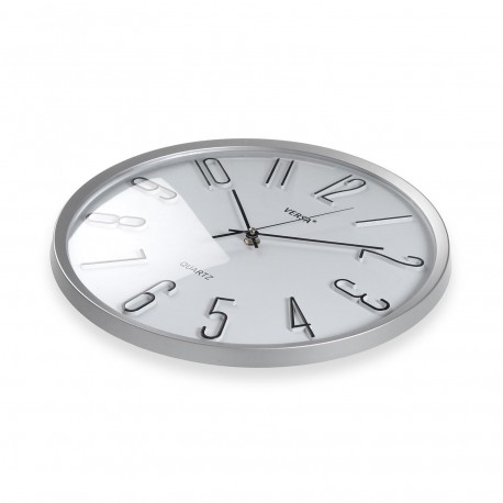 HORLOGE MURALE BLANCHE 33 CM
