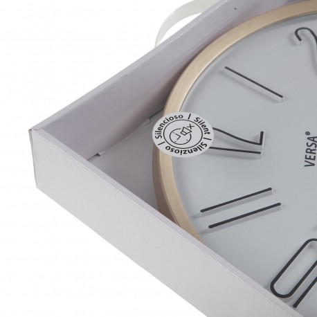 HORLOGE MURALE BLANCHE 33 CM