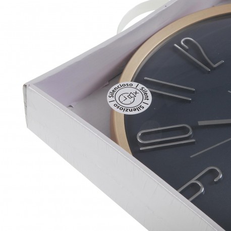 HORLOGE MURALE GRISE 33 CM