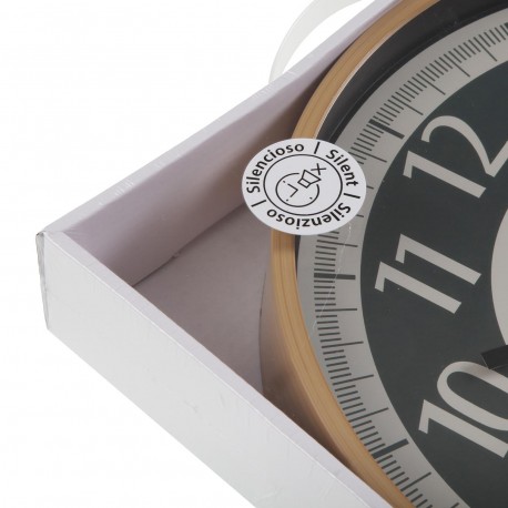 HORLOGE MURALE GRISE 30 CM