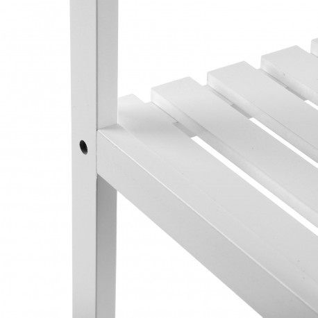 CHARIOT 3 NIVEAUX BLANC AVEC ROUES