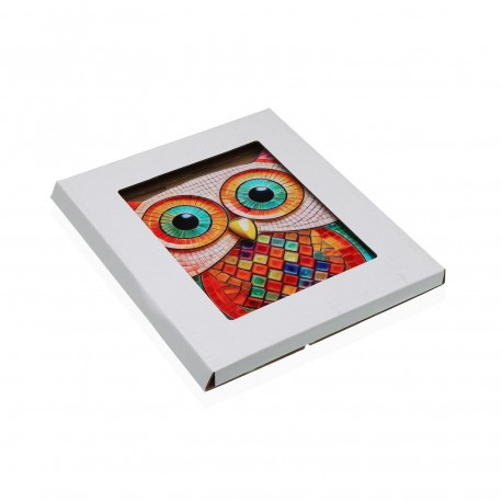 DESSOUS DE PLAT HIBOU ROUGE