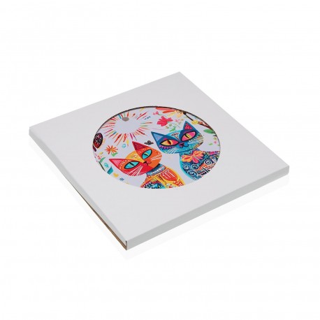 DESSOUS DE PLAT CHATS BLEU