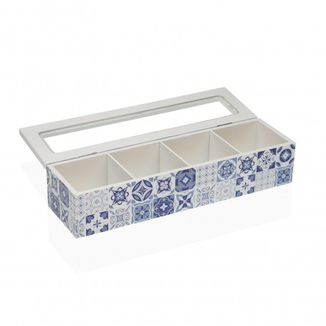 BOÎTE À THÉ AZURITA 4 EMPLACEMENTS