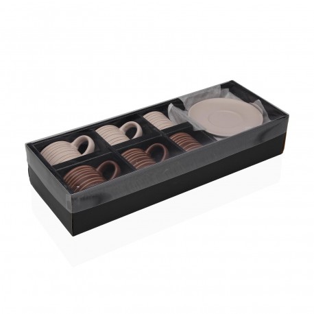 SET 6 TASSES CAFE AVEC SOUCOUPE BROWNIE
