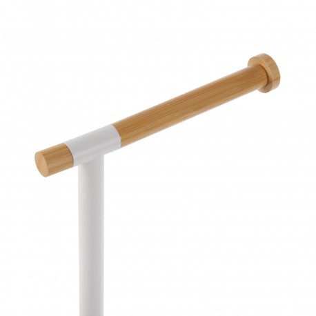 PORTE-ROULEAUX BAMBOU BLANC