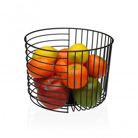 CORBEILLE À FRUITS MÉTAL NOIR