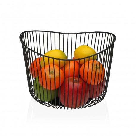 CORBEILLE À FRUITS VAGUES NOIR