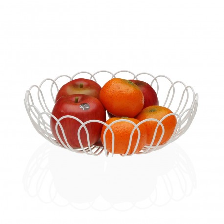 CORBEILLE À FRUITS FLEUR BLANCHE
