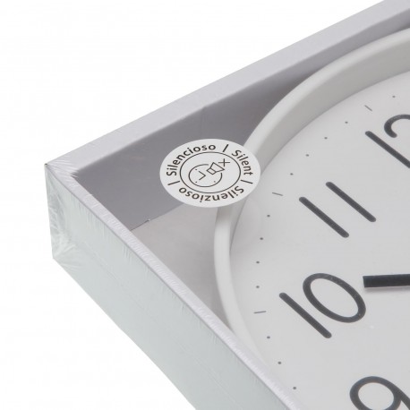 HORLOGE MURALE BLANCHE 30 CM