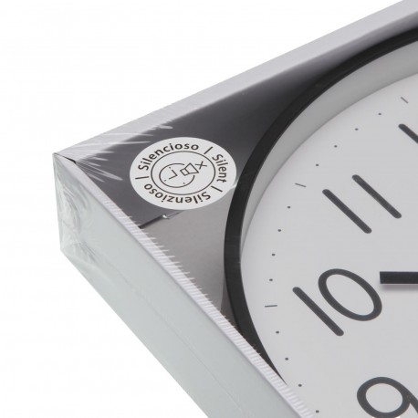 HORLOGE MURALE NOIRE 30 CM