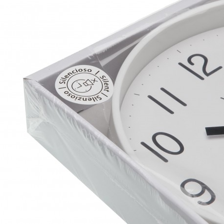 HORLOGE MURALE BLANCHE 25 CM
