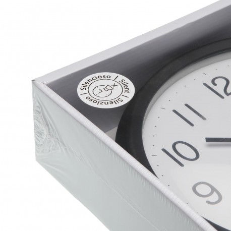 HORLOGE MURALE NOIRE 26 CM