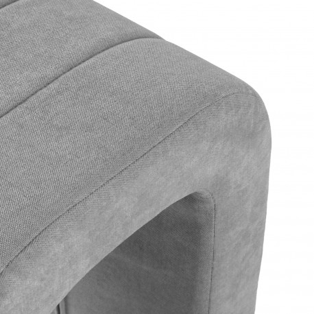 TABOURET TAPISSÉ GRIS CLAIR