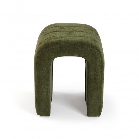 TABOURET TAPISSÉ VERT