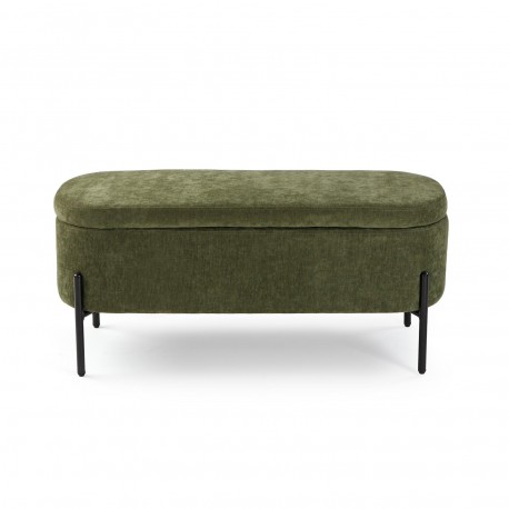 BANC DE LIT TAPISSÉ VERT