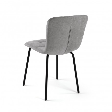 CHAISE TAPISSÉE GRIS CLAIR