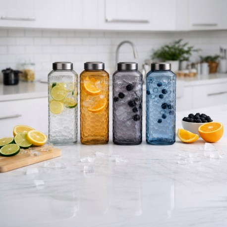 BOUTEILLE VERRE 1,3L BLEU