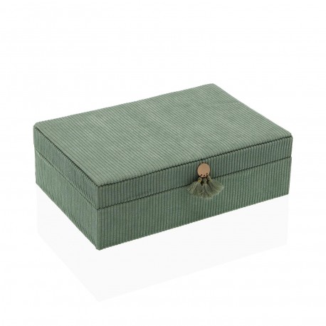 BOÎTE À BIJOUX VELOURS VERT AVEC MIROIR