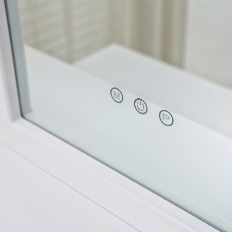 COIFFEUSE BLANCHE AVEC TABOURET ET LED SPARKLE