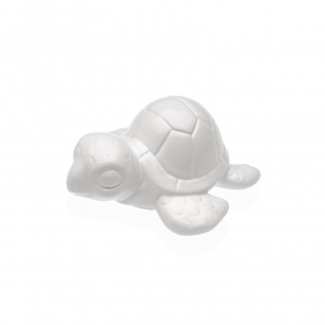 STATUETTE CÉRAMIQUE TORTUE MARINE BLANCHE