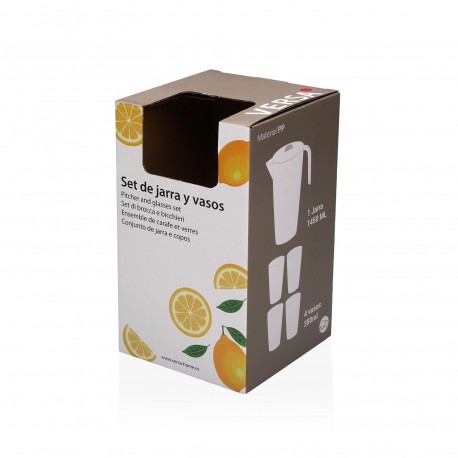 SET 4 VERRES ET CARAFE CITRONS