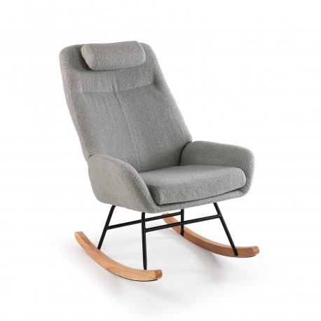 ROCKING CHAIR AVEC COUSSIN GRIS