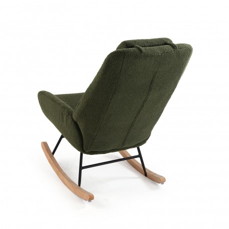 ROCKING CHAIR AVEC COUSSIN VERT