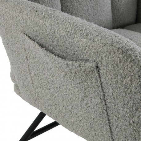 ROCKING CHAIR AVEC ACCOUDOIRS GRIS