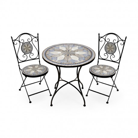 ENSEMBLE TABLE ET 2 CHAISES COYA
