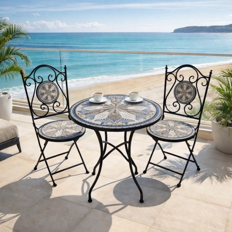 ENSEMBLE TABLE ET 2 CHAISES COYA