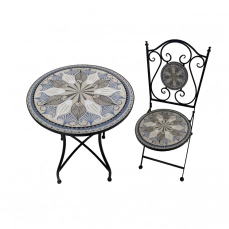 ENSEMBLE TABLE ET 2 CHAISES COYA