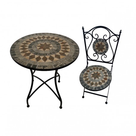 SET TABLE ET 2 CHAISES ERIS