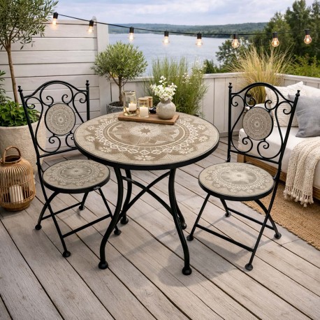 SET TABLE ET 2 CHAISES TERAL