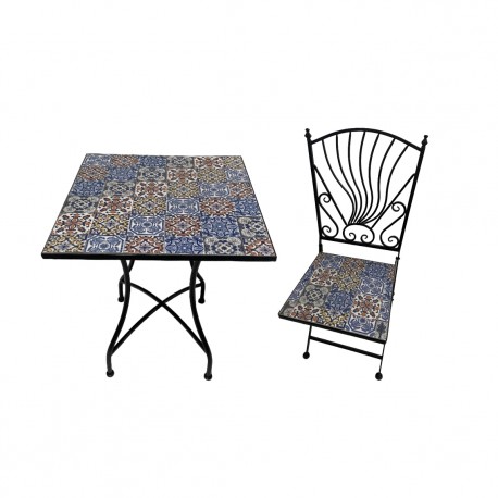 ENSEMBLE TABLE ET 2 CHAISES COYA